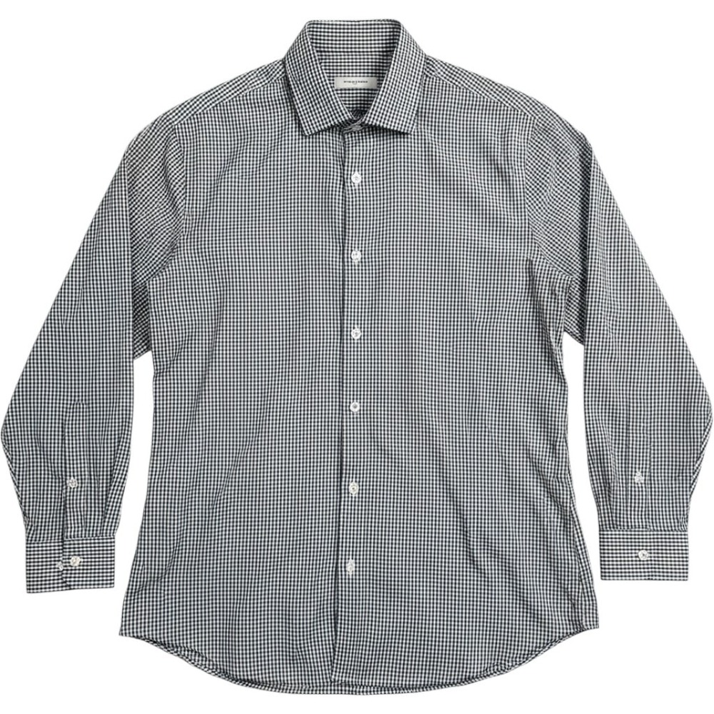 Mizzen+Main Spinnaker Collection Shirt Mens XL Black White Gingham Performance